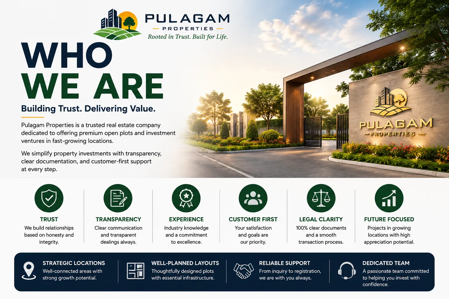 Expert Real Estate Team at Pulagam Properties Guntur